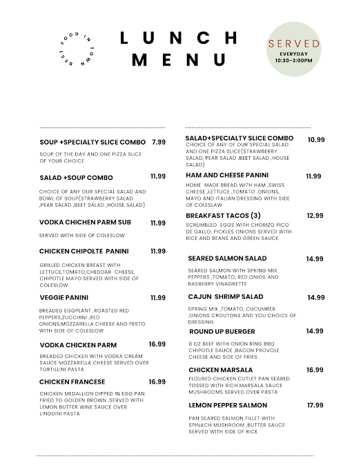Menu La Roma Pizza & Tacos - 1