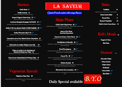 Menu La Saveur French Restaurant - 6