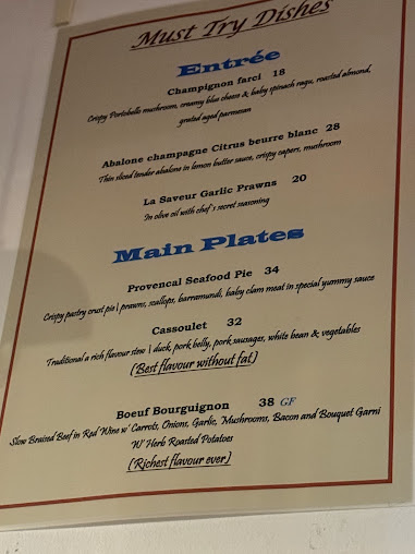 Menu La Saveur French Restaurant - 8
