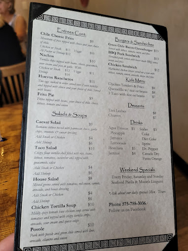 Menu La Terraza De Taos Cocina - 5