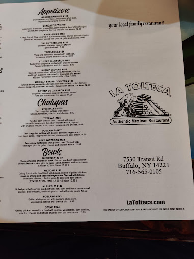 Menu La Tolteca - Buffalo, Ny - 5