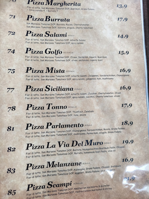 Menu La Via Del Muro - 7