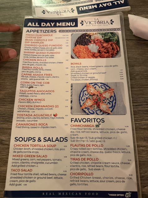 Menu La Victoria Mexican Food - 1