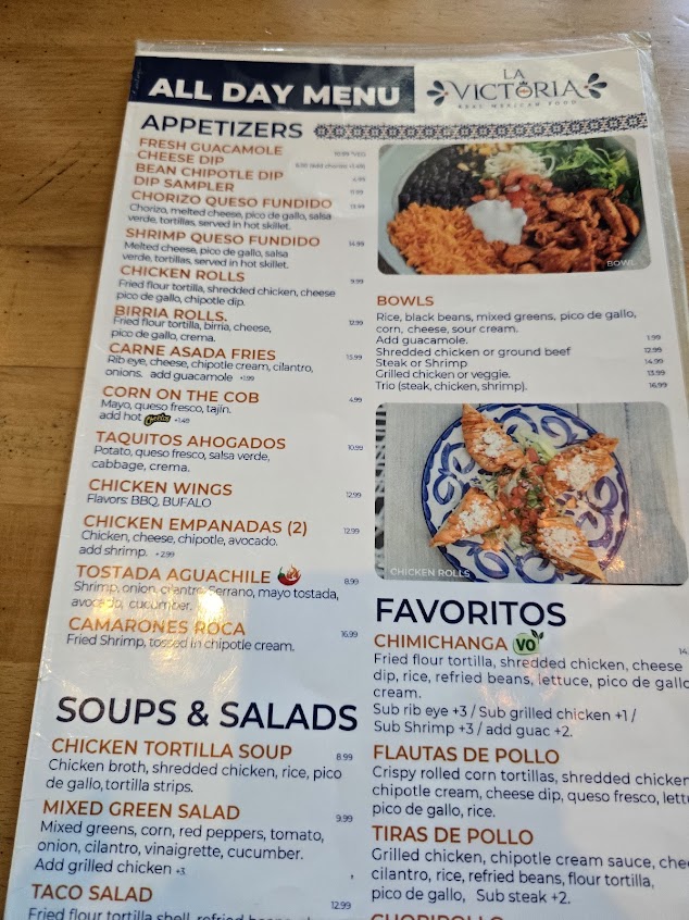 Menu La Victoria Mexican Food - 5