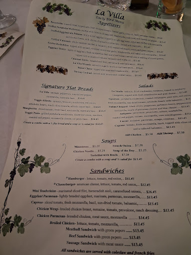 Menu La Villa Restaurant Lounge And Banquets - 7