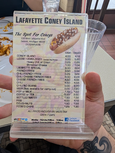 Menu Lafayette Coney Island - 0