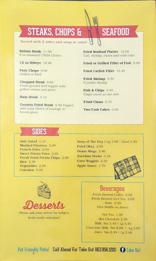 Menu Lake Alfred Diner Inc - 8