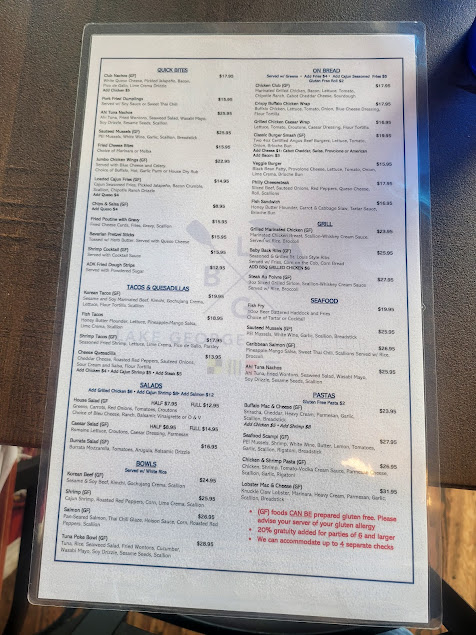 Menu Lake George Beach Club - 1