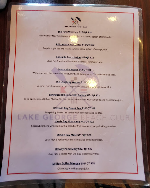 Menu Lake George Beach Club - 6