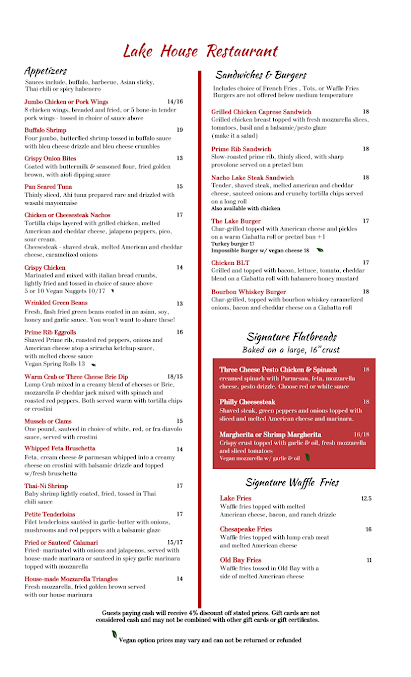 Menu Lake House Restaurant - 6