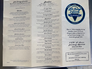 Menu Lake Oswego Ice Creamery And Restaurant - 0