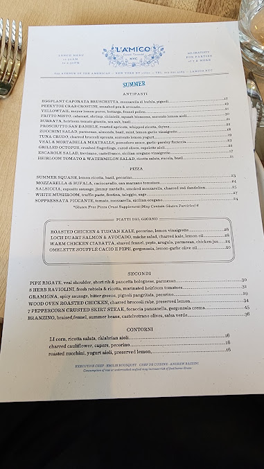 Menu L'amico - 2