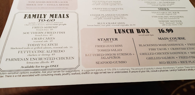 Menu Landrys Seafood House El Paso - 3