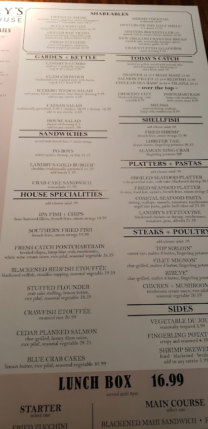 Menu Landrys Seafood House El Paso - 7
