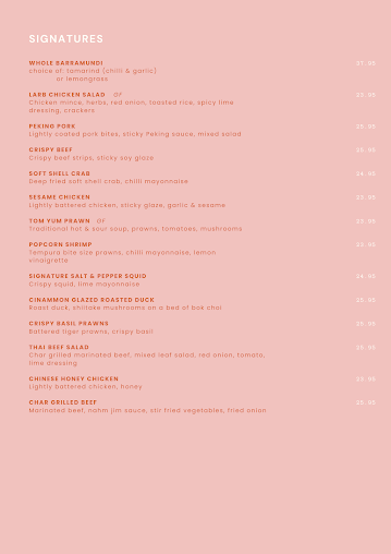 Menu Lane 198 | Thai And Asian Fusion Restaurant - 8