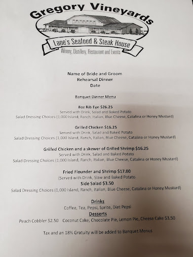 Menu Lane's Seafood And Steak House - 4