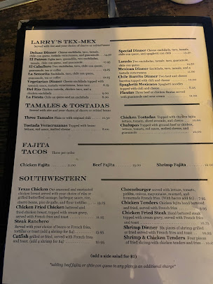 Menu Larry's Original Mexican Restaurant - 0