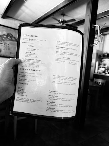 Menu Larry's Original Mexican Restaurant - 1