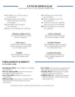 Menu Larry's Original Mexican Restaurant - 2