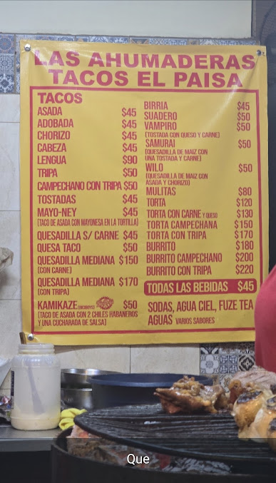 Menu Las Ahumaderas - 0