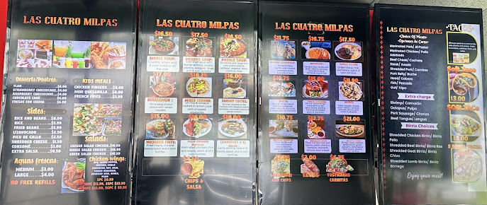 Menu Las Cuatro Milpas Atlanta - 4
