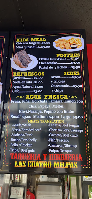 Menu Las Cuatro Milpas Atlanta - 5