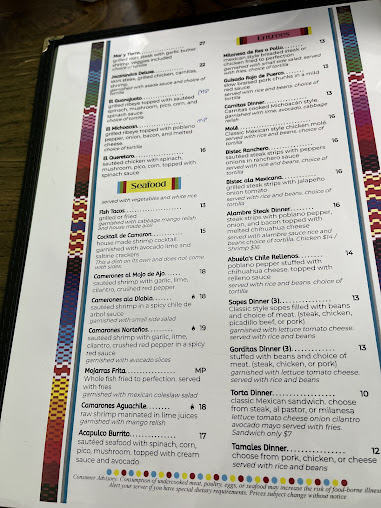 Menu Las Jacarandas Mexican Grill - 1
