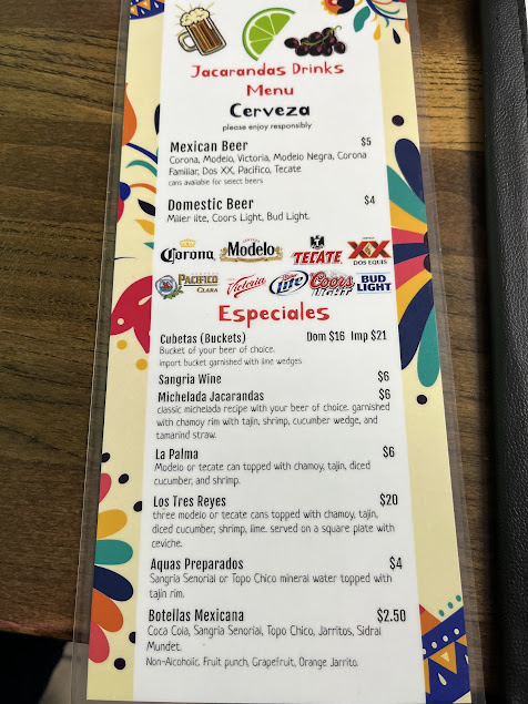 Menu Las Jacarandas Mexican Grill - 2