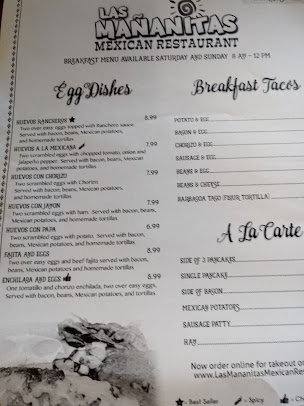 Menu Las Mañanitas Mexican Restaurant - 2