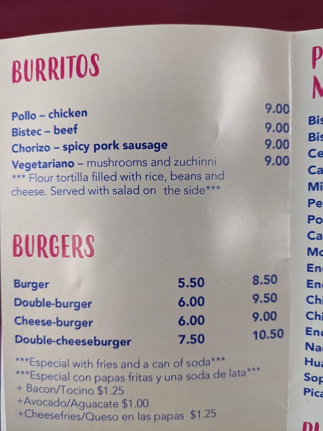 Menu Las Mexicanitas De La 37 - 3