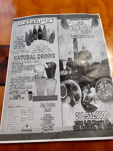 Menu Las Tapatias De Jalisco - 5