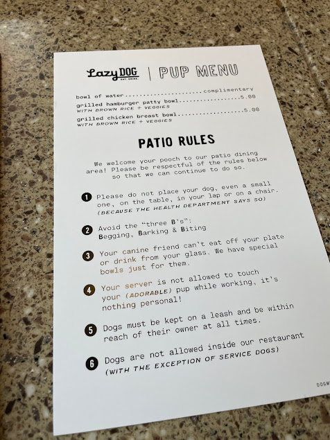 Menu Lazy Dog Restaurant Bar Torrance - 0