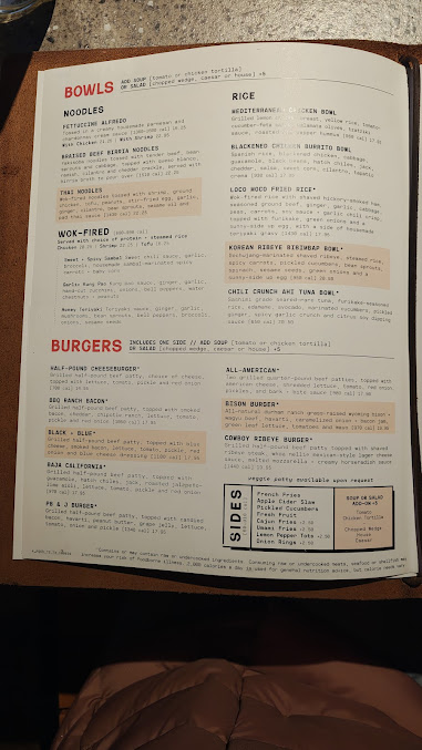 Menu Lazy Dog Restaurant & Bar - 1