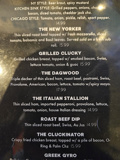 Menu Lazy Palm Sports Grill - 1