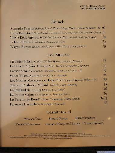 Menu Le Bilboquet Palm Beach - 3