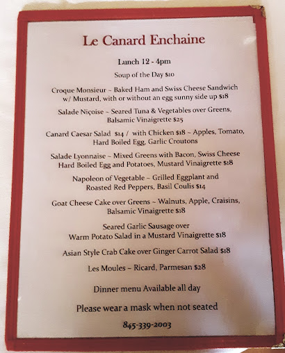 Menu Le Canard Enchaine - 5