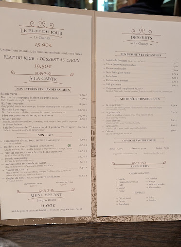 Menu Le Chanzy - 3
