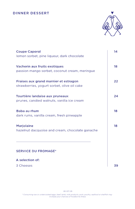 Menu Le Coucou - 2