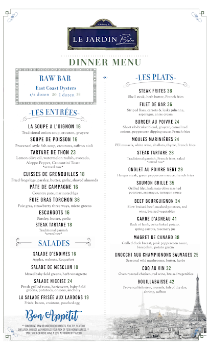 Menu Le Jardin Bistro Nyc - 1