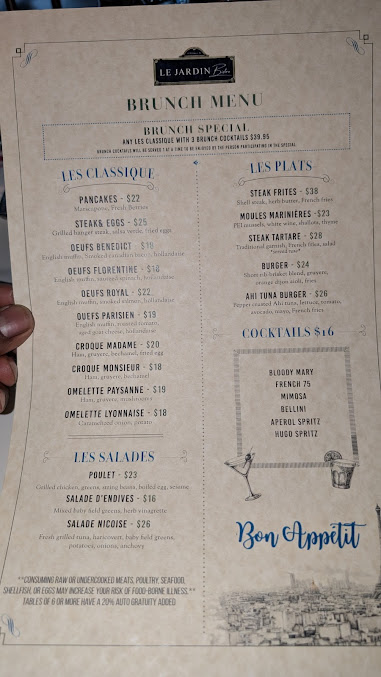 Menu Le Jardin Bistro Nyc - 3