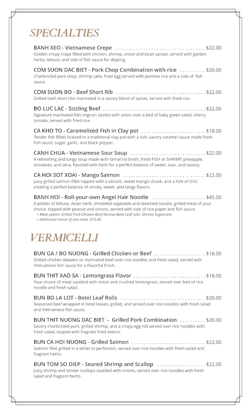 Menu Le Mekong Vietnamese Cuisine - 1