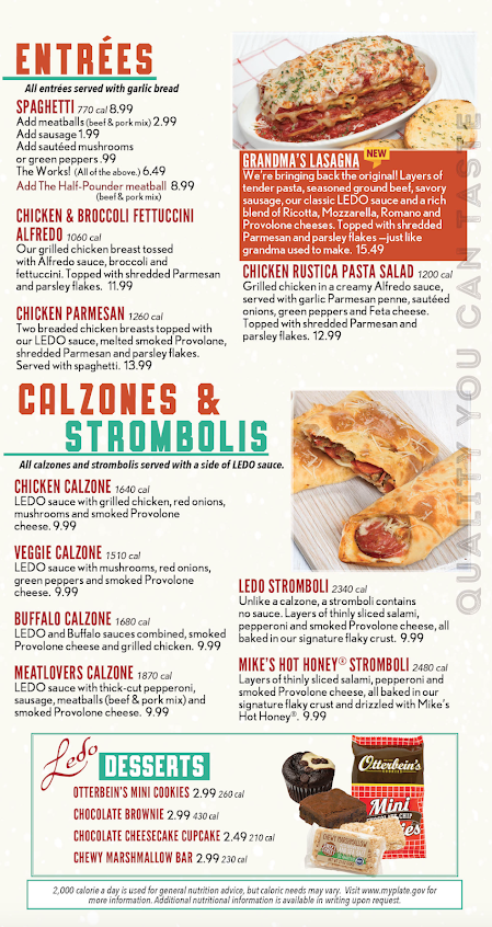 Menu Ledo Pizza Mt Airy Md - 1