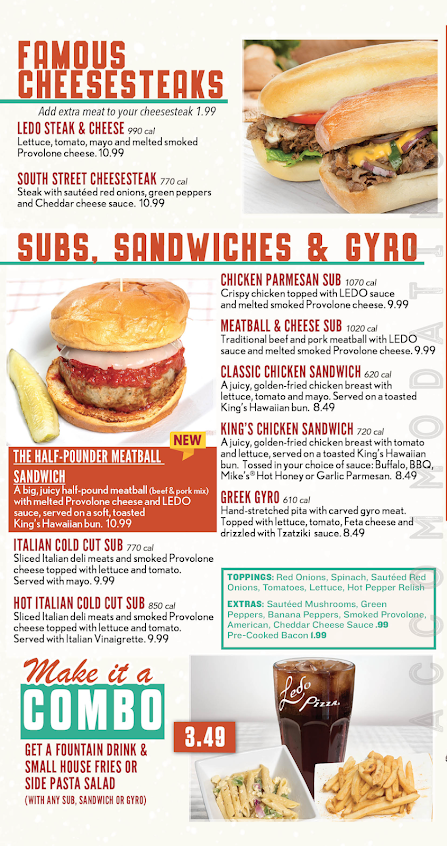 Menu Ledo Pizza Mt Airy Md - 2