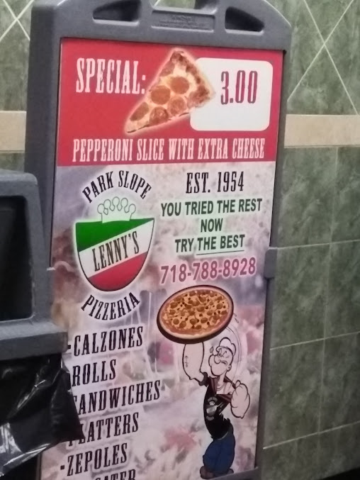 Menu Lenny's Pizzeria - 1