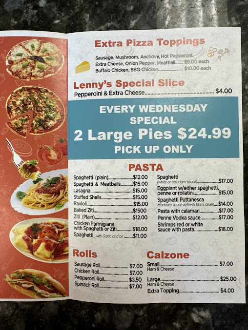 Menu Lenny's Pizzeria - 6
