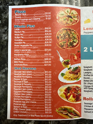 Menu Lenny's Pizzeria - 8