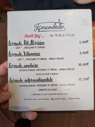 Menu Les Funambules Paris - 2