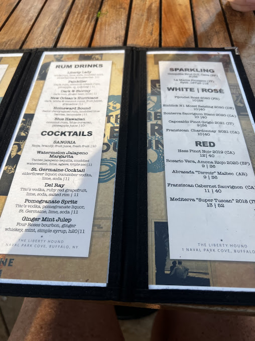 Menu Liberty Hound Restaurant - 0