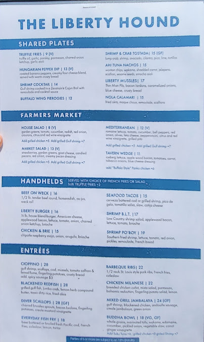 Menu Liberty Hound Restaurant - 9