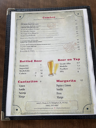 Menu Libra Por Libra Mariscos - 2